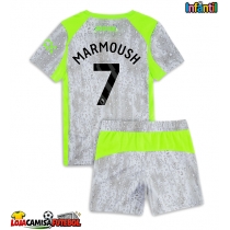Camisa de Futebol Manchester City Omar Marmoush #7 Equipamento Alternativo Infantil 2025-26 Manga Curta (+ Calças curtas)